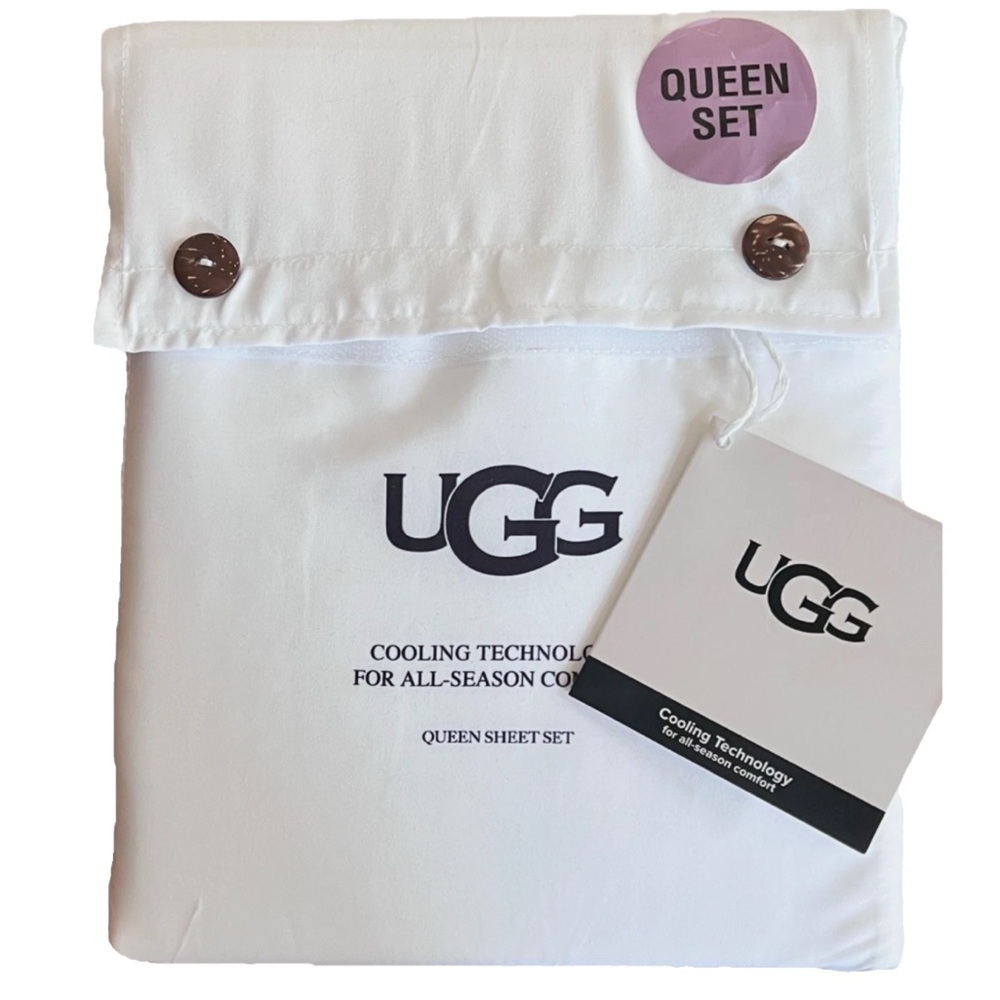 UGG NWOT Haven Cooling Technology Queen Sheet Set. Never Used!! Off White